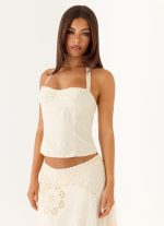 Cheryl Bustier Halter Top - Ivory - 图片 5