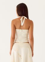 Cheryl Bustier Halter Top - Ivory - 图片 3