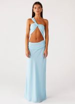 Cindelle One Shoulder Maxi Dress - Turquoise - 图片 4