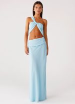 Cindelle One Shoulder Maxi Dress - Turquoise - 图片 5