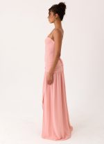Clemence Bustier Maxi Dress - Coral - 图片 2