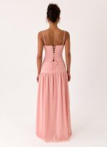 Clemence Bustier Maxi Dress - Coral - 图片 4