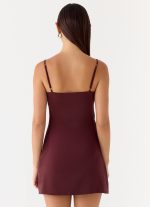 Clementine Mini Dress - Merlot - 图片 4