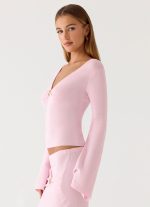 Colipso Long Sleeve Top - Pink - 图片 5