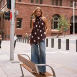 Corrida Backless Top - Chocolate Blue Dot