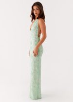 Cydney Beaded Maxi Dress - Sage - 图片 4