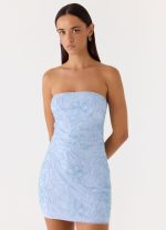 Dangerous Kind Beaded Mini Dress - Blue - 图片 5