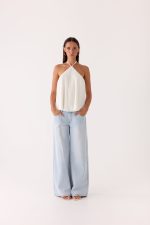 Danni Halter Top - White - 图片 7