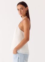 Danni Halter Top - White - 图片 2