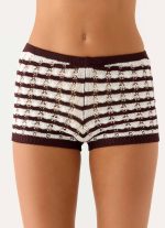 Danni Micro Shorts - Chocolate Stripe - 图片 4