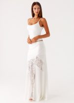 Dasie Lace Maxi Skirt - White - 图片 6