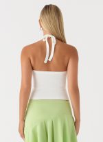 Daydreamin Halter Top - White - 图片 2