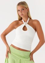 Daydreamin Halter Top - White - 图片 5