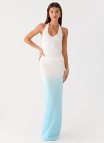 Deep Sea Kiss Maxi Skirt - Blue Ombre