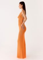 Delfina Cowl Knit Maxi Dress - Orange - 图片 2