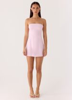 Della Strapless Mini Dress - Pink - 图片 4