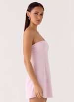 Della Strapless Mini Dress - Pink - 图片 2