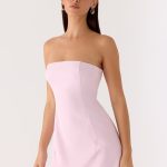 Della Strapless Mini Dress - Pink
