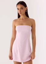 Della Strapless Mini Dress - Pink - 图片 6