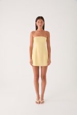 Della Strapless Mini Dress - Yellow - 图片 7