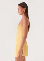 Della Strapless Mini Dress - Yellow - 图片 3