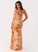 Diedre Rose Strappy Maxi Dress - Sunset Floral - 图片 6