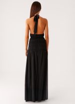Dione Halter Maxi Dress - Black - 图片 4