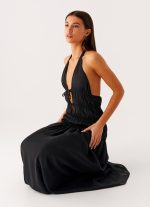 Dione Halter Maxi Dress - Black - 图片 6