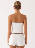 Doja Strapless Top - White - 图片 4