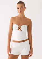 Doja Strapless Top - White