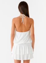 Dopamine Belt Mini Dress - White - 图片 4