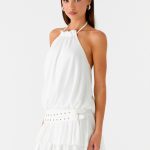 Dopamine Belt Mini Dress - White