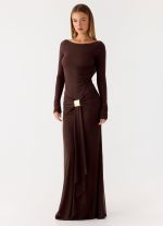 Dray Maxi Dress - Chocolate - 图片 2