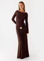 Dray Maxi Dress - Chocolate - 图片 5