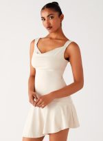 Dune Whisper Mini Dress - Ivory - 图片 5