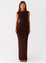 Earthbound Muse Maxi Dress - Chocolate