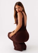 Earthbound Muse Maxi Dress - Chocolate - 图片 4