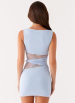 Echo Mini Dress - Blue - 图片 4