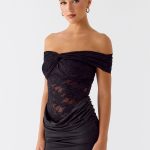 Either Way Off Shoulder Mini Dress - Black