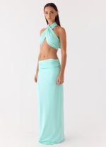 Elisabetta Maxi Skirt - Aqua - 图片 6