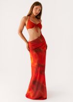 Elixis Maxi Dress - Scarlet Blur - 图片 6