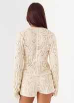 Ellington Long Sleeve Top - Ivory - 图片 3