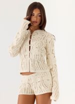 Ellington Long Sleeve Top - Ivory - 图片 5
