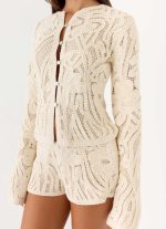 Ellington Long Sleeve Top - Ivory - 图片 6