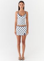 Elliot Top - Porcelain Blue Polka Dot - 图片 4