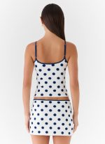 Elliot Top - Porcelain Blue Polka Dot - 图片 3
