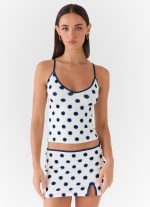 Elliot Top - Porcelain Blue Polka Dot - 图片 5