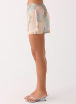 Elyna Beaded Mini Skirt - Swirl Sequin - 图片 5