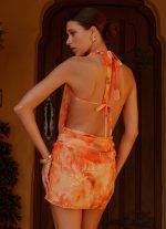 Elysia Chiffon Mini Dress - Sunset Floral - 图片 8