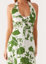 Ember Valley Cotton Maxi Dress - Verdant Bloom - 图片 5